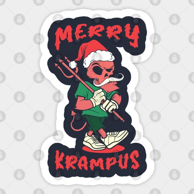 Merry Krampus Sticker by Scaryzz